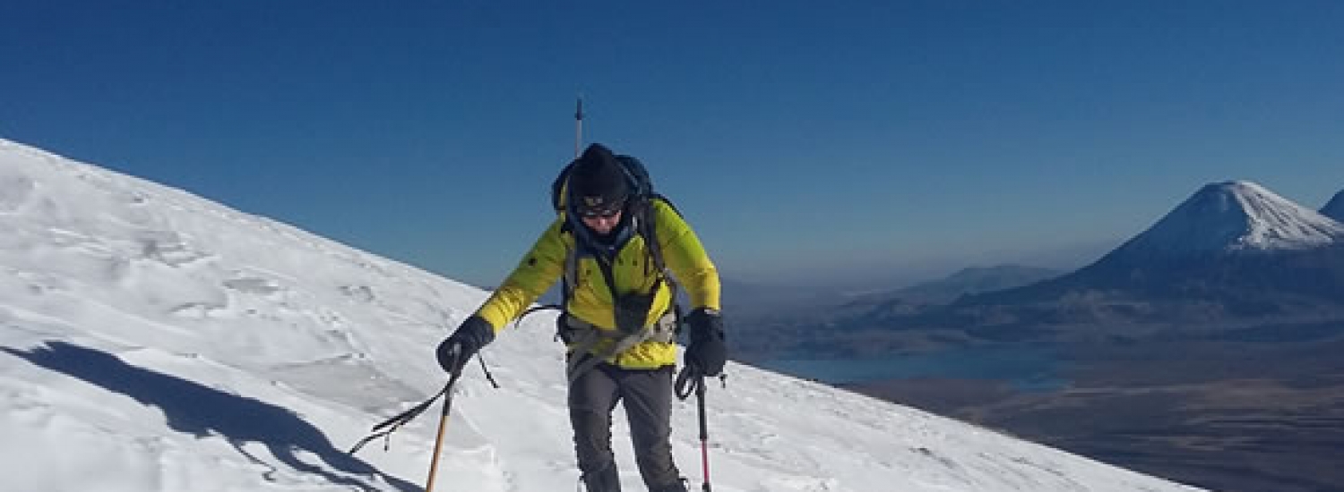 Ascent of Guallatiri volcano